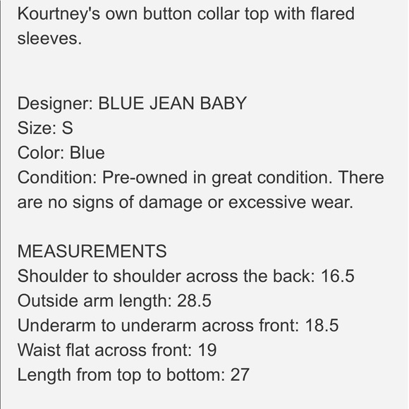 Kourtney Kardashian’s own Blue Jean Baby Top, S - Picture 8 of 8